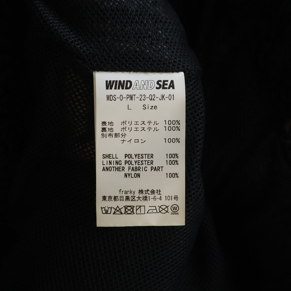 WIND AND SEA(ウィンダンシー) WDS PALM TREE PATTERN FLEECE PARKA パルムツリーパターン フリース フーデッドジャケット ブラック WDS-0-PMT-23-Q2-JK-01