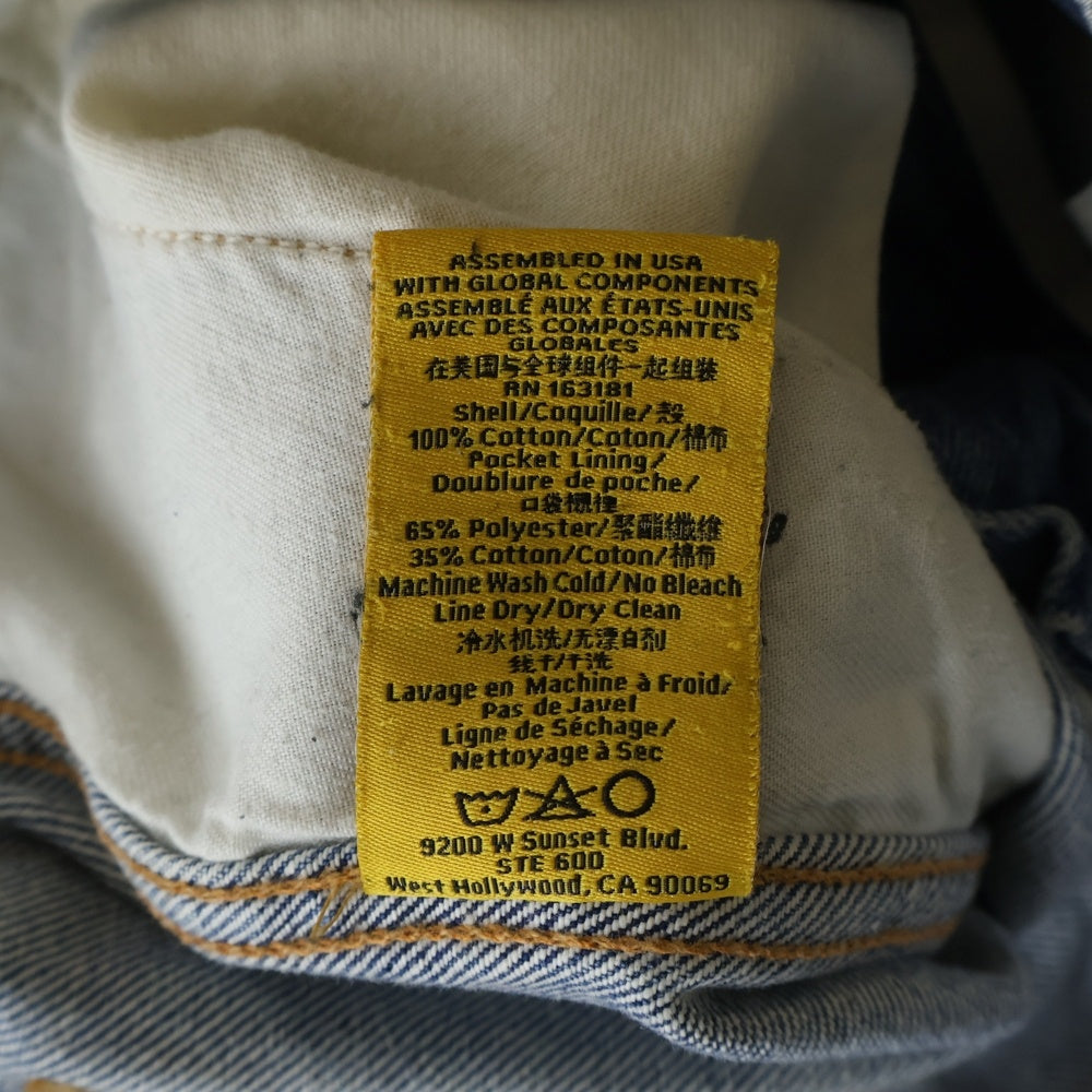RHUDE(ルード) REZA DENIM DOUBLE KNEE PANT レザ ダブルニー ジップフライ デニムパンツ インディゴ