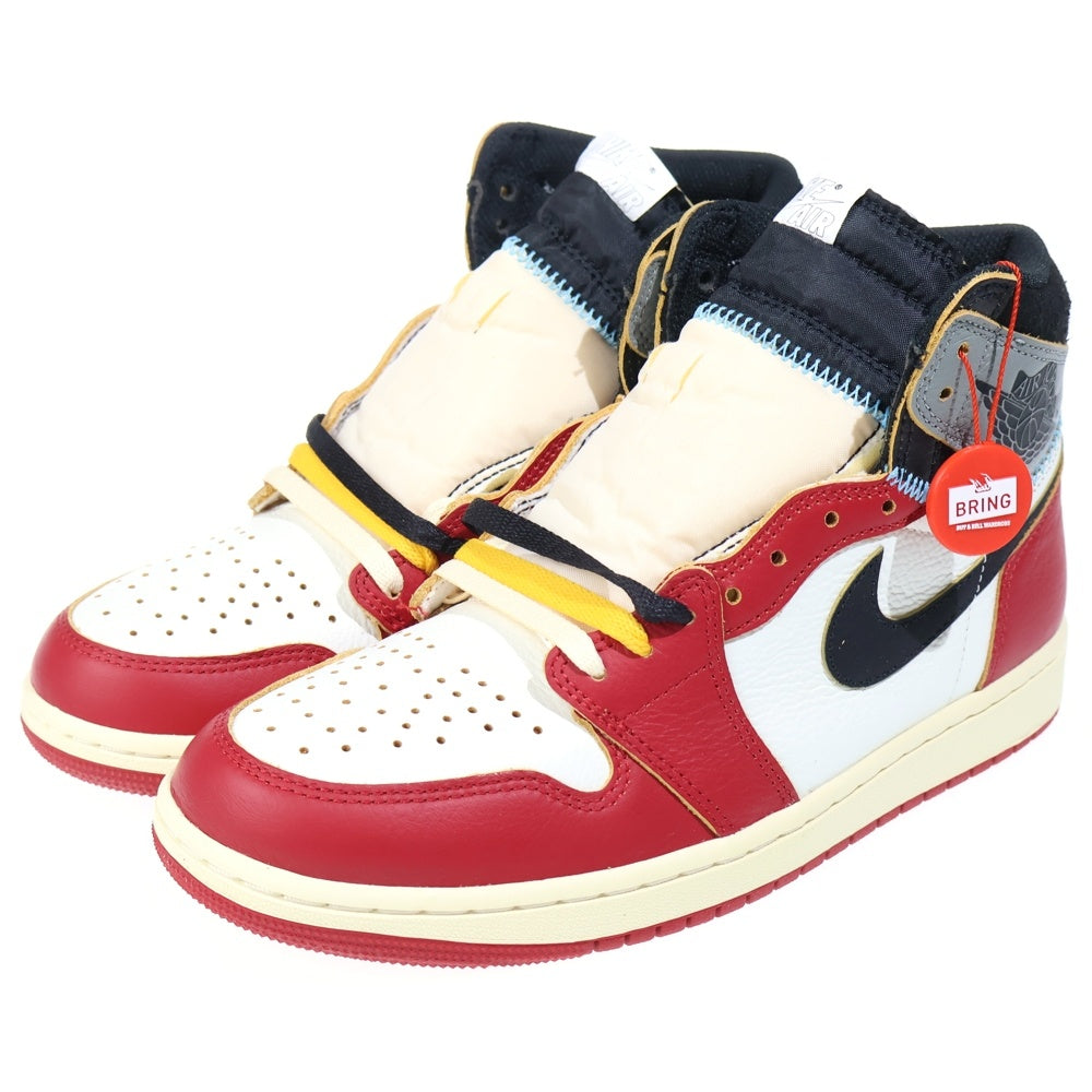 NIKE(ナイキ) ×UNION AIR JORDAN 1 RETRO HIGH OG Chicago ユニオン エアジョーダン1 シカゴ ハイカットスニーカー レッド/ホワイト US9/27cm HV8563-600