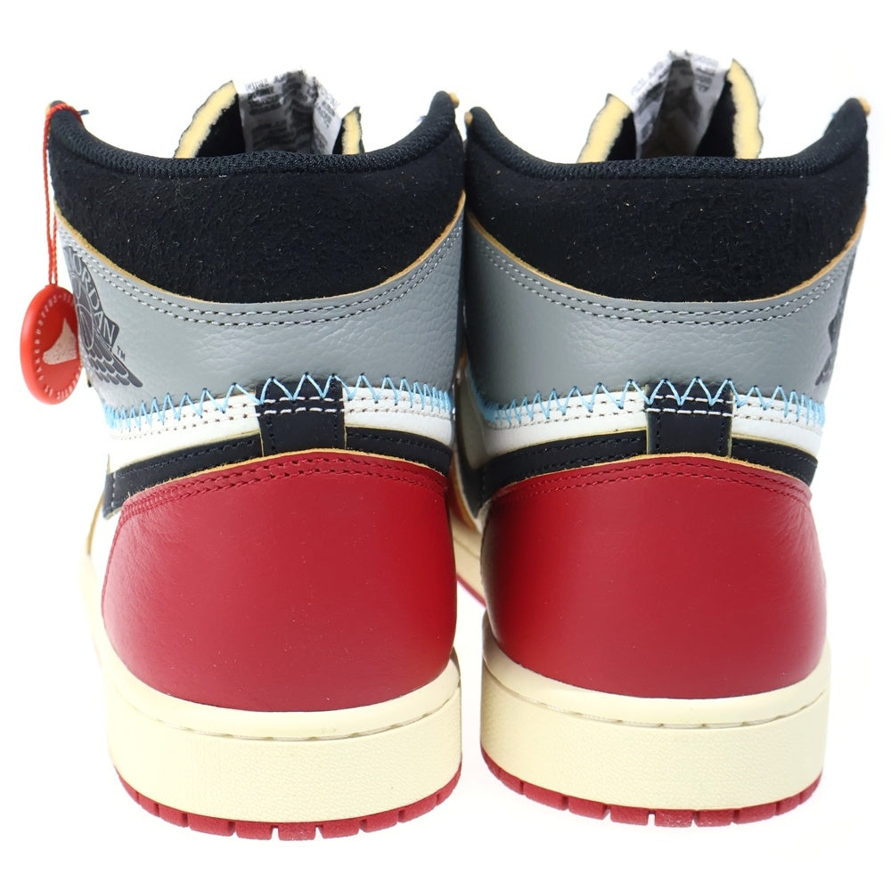 NIKE(ナイキ) ×UNION AIR JORDAN 1 RETRO HIGH OG Chicago ユニオン エアジョーダン1 シカゴ ハイカットスニーカー レッド/ホワイト US9/27cm HV8563-600