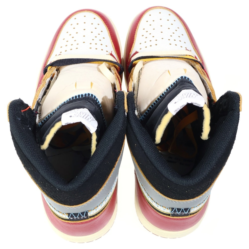 NIKE(ナイキ) ×UNION AIR JORDAN 1 RETRO HIGH OG Chicago ユニオン エアジョーダン1 シカゴ ハイカットスニーカー レッド/ホワイト US9/27cm HV8563-600