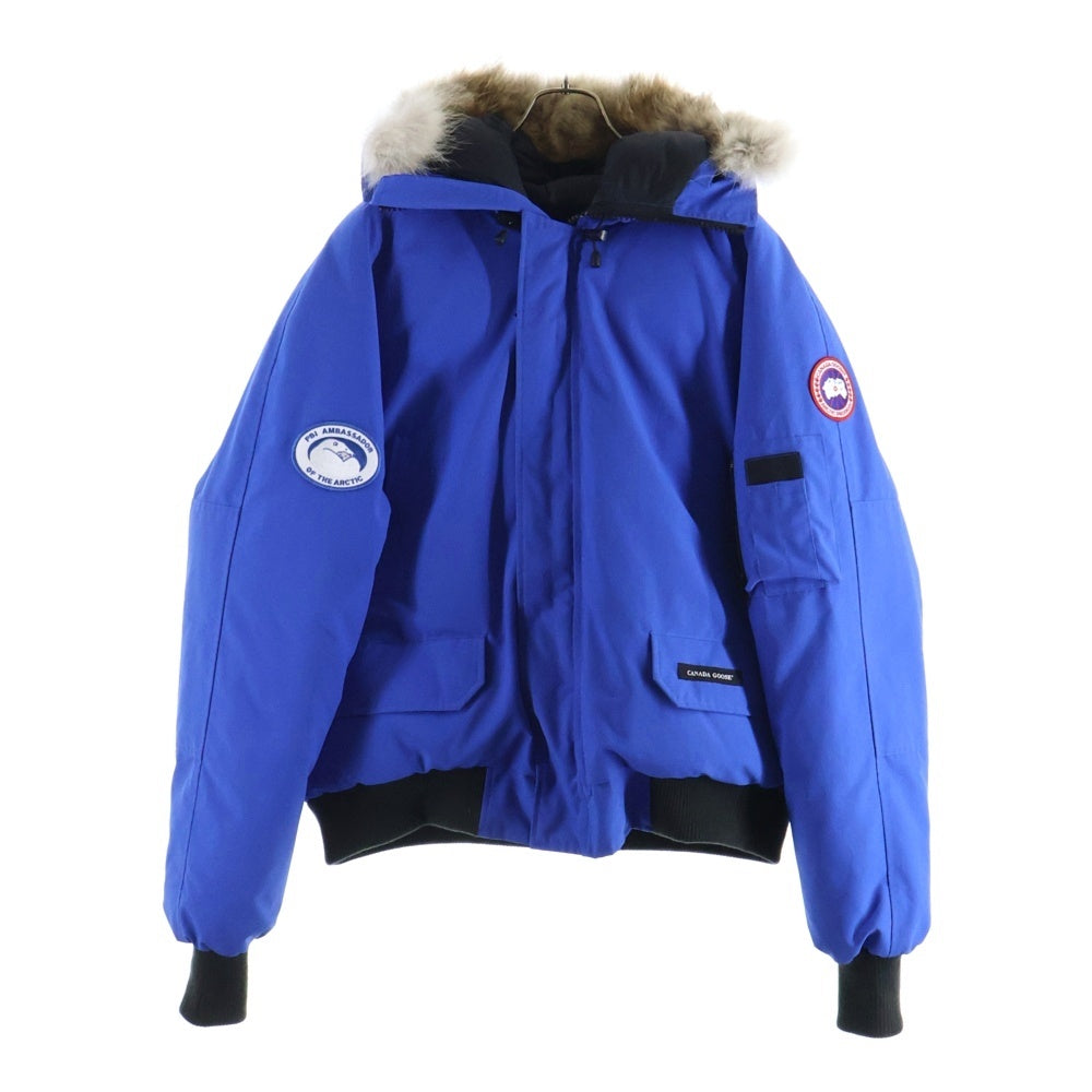 CANADA GOOSE(カナダグース) CHILLIWACK BOMBER PBI チリワックボンバー ナイロン ファーフーデッド ダウンジャケット ブルー 7999MPB