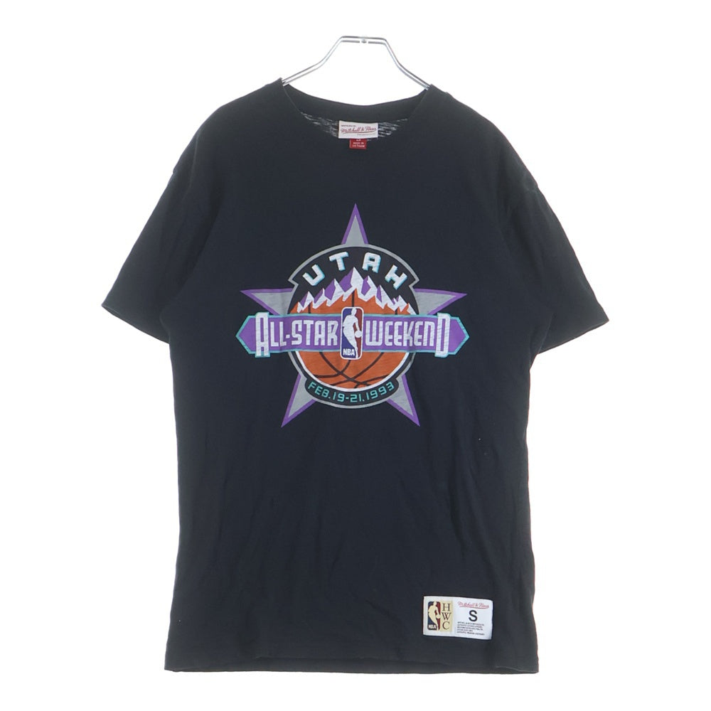 Mitchell&Ness(ミッチェル アンド ネス) NBA ALL STAR GAME SPACE T-SHIRT フロント プリント オールスター ゲーム スペース 半袖Tシャツ カットソー ブラック