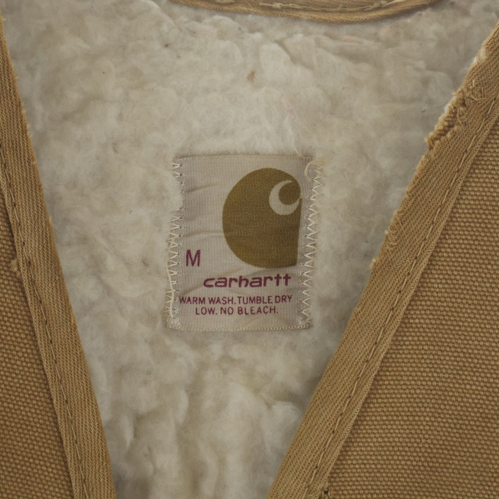 CARHARTT(カーハート) 70S VINTAGE Duck Vest ダック地 裏ボア ベスト ジャケット ヴィンテージ ブラウン キャメル