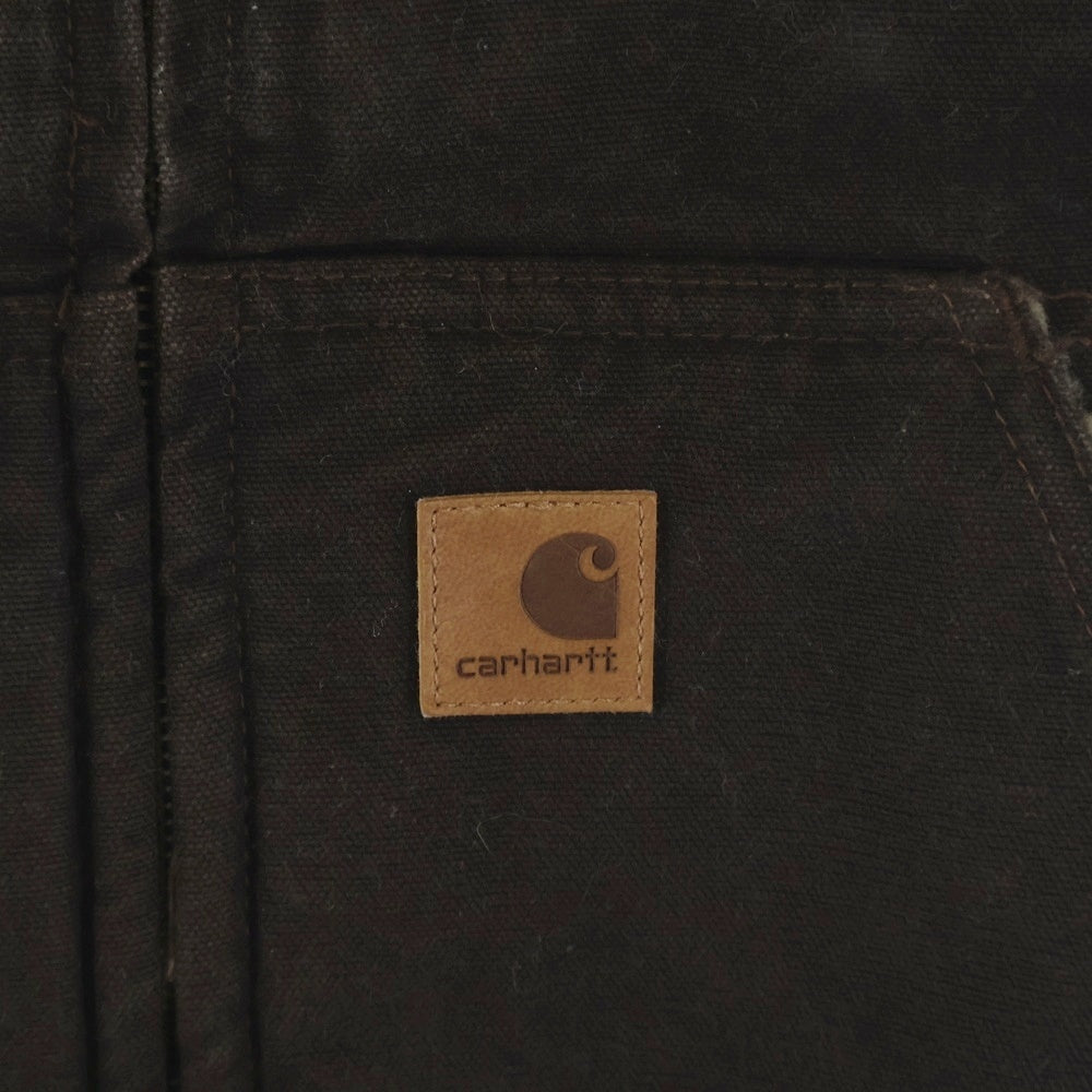 CARHARTT(カーハート) 10S Duck Vest ダック地 裏ボア ベスト ジャケット ブラウン ヴィンテージ V33 DKB