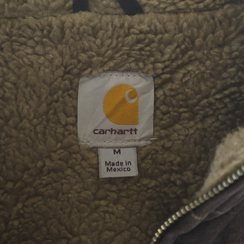 CARHARTT(カーハート) 10S Duck Vest ダック地 裏ボア ベスト ジャケット ブラウン ヴィンテージ V33 DKB