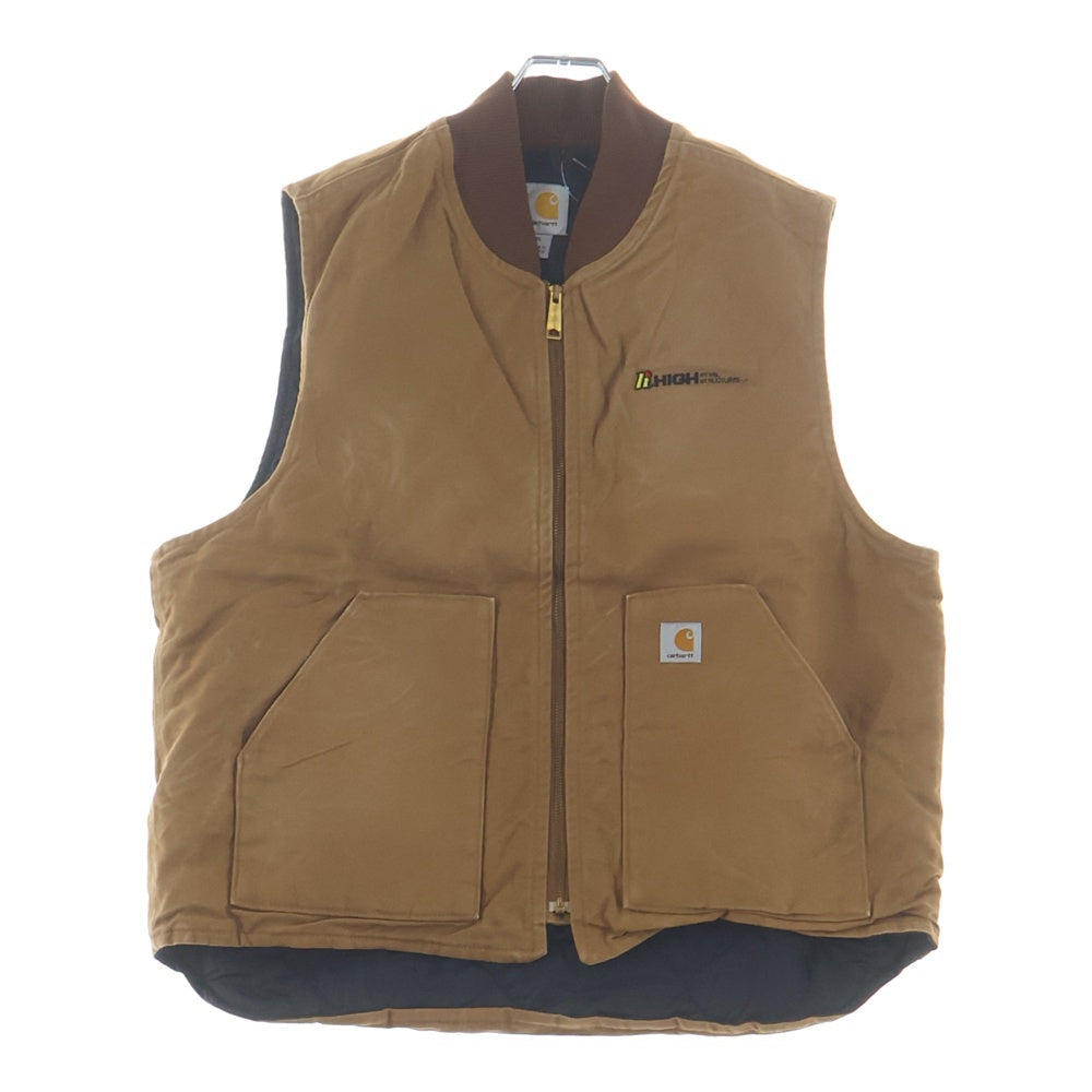CARHARTT(カーハート) 10S Duck vest Arctic Quilt ダック地 キルティングベスト ジャケット ヴィンテージ ブラウン キャメル V01 BRN
