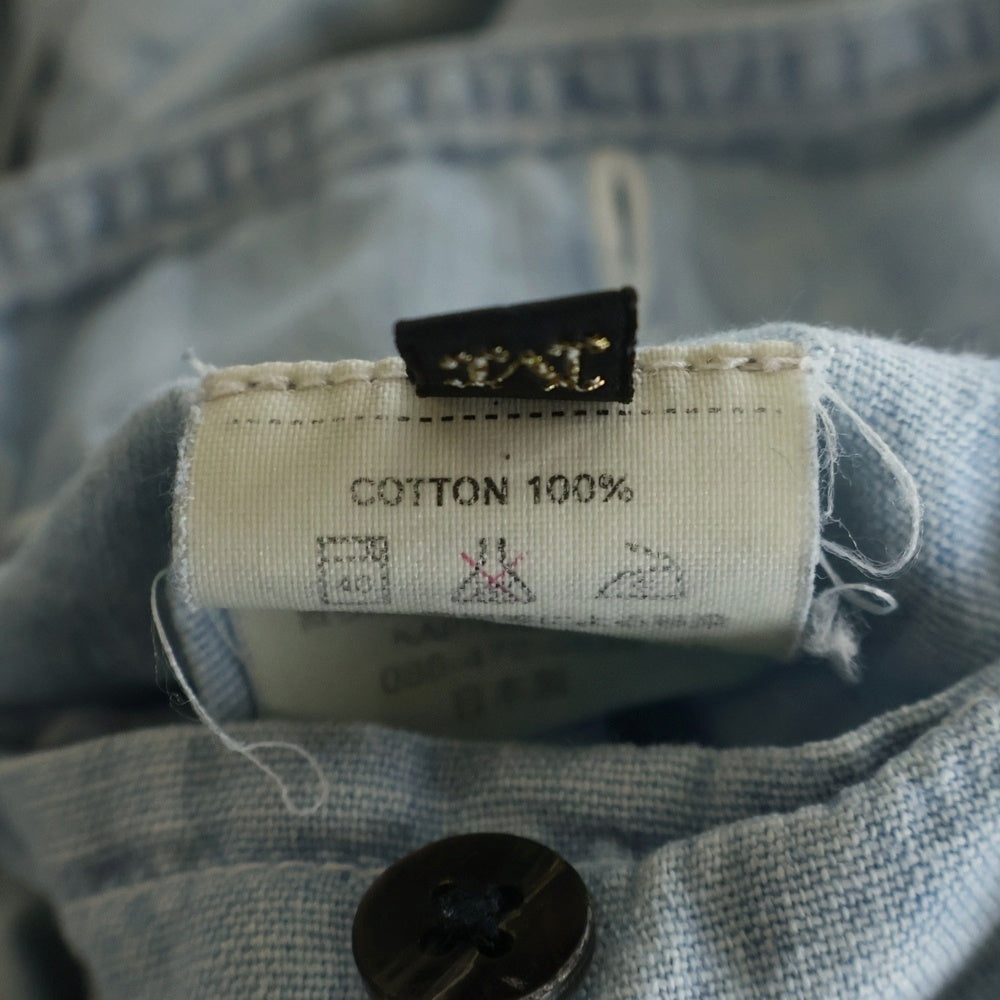 KAPITAL(キャピタル) コットン フーデッド デニム長袖シャツ インディゴ