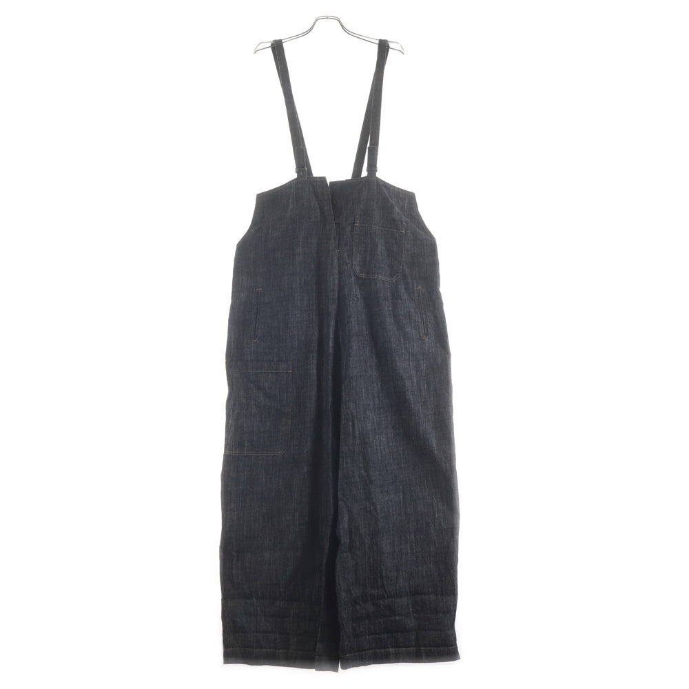 Y's(ワイズ) 8OZ DENIM OVERALLS WITH STRAP エイトオンス ストラップ デニムオーバーオール レディース ブラック YT-D07-028