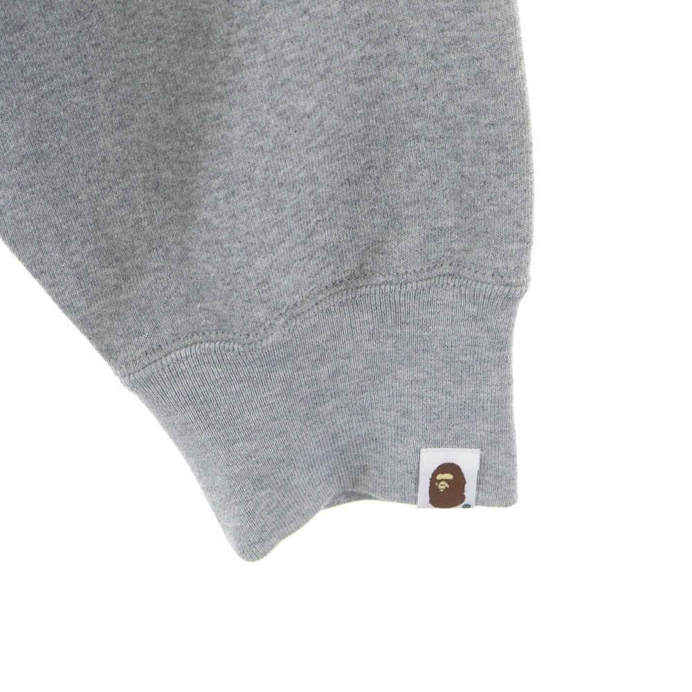 A BATHING APE(アベイシングエイプ) BIG APE HEAD CREWNECK SWEATSHIRT ビッグ エイプ ヘッド クルーネック スウェット グレー 1M30113006