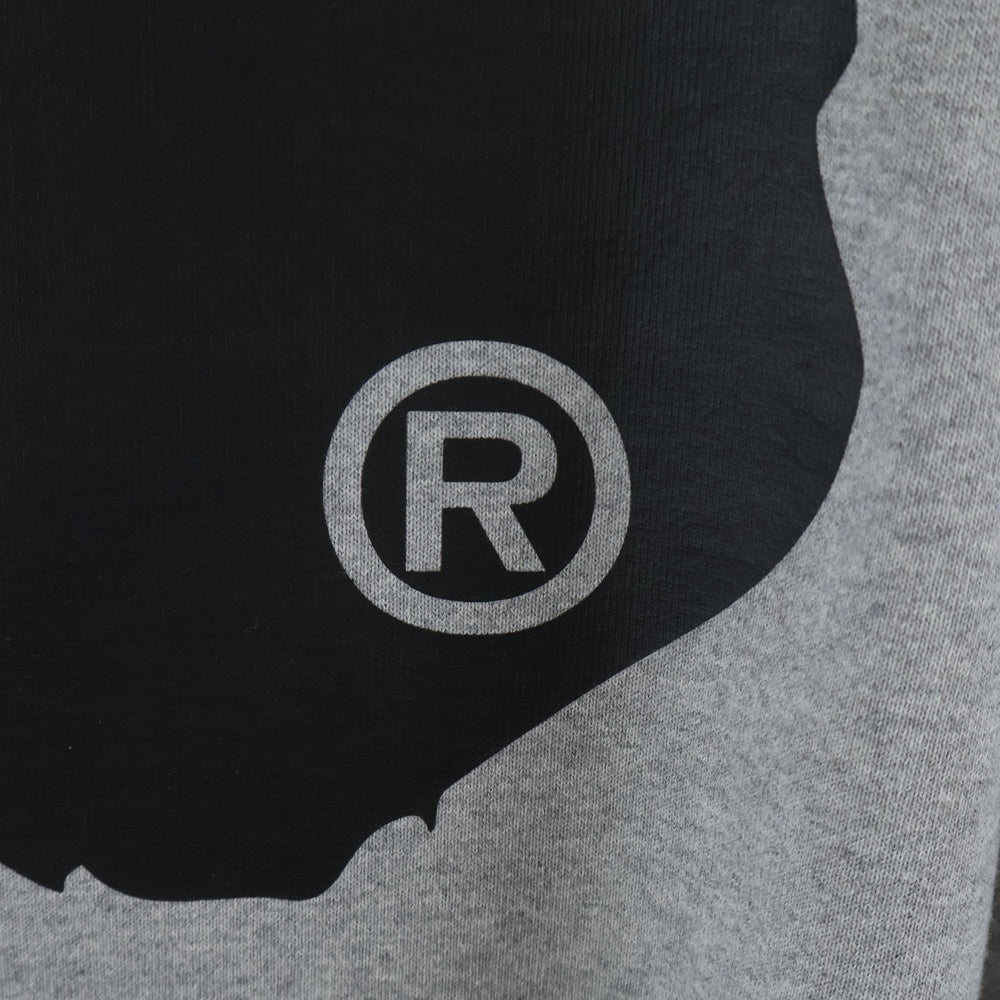 A BATHING APE(アベイシングエイプ) BIG APE HEAD CREWNECK SWEATSHIRT ビッグ エイプ ヘッド クルーネック スウェット グレー 1M30113006