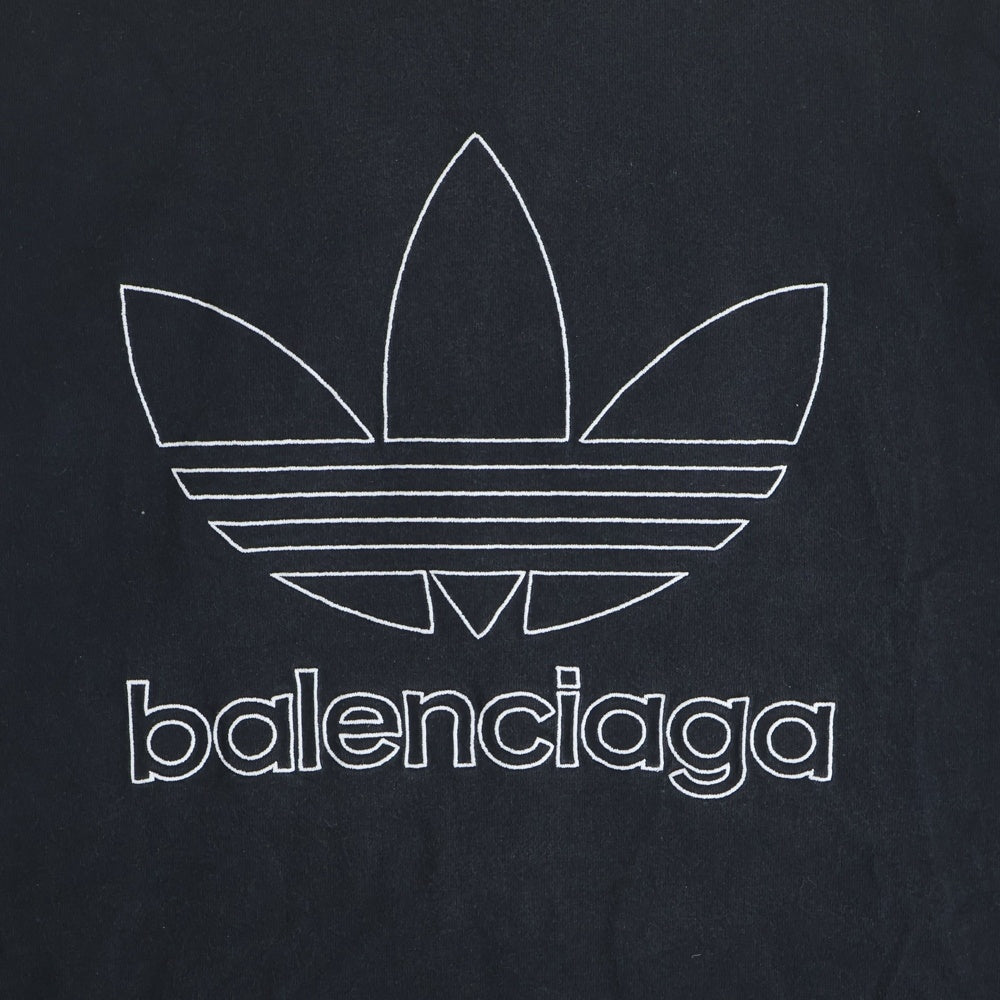 BALENCIAGA(バレンシアガ) 23SS ×ADIDAS アディダス トレフォイルロゴオーバーサイズTシャツ 半袖クルーネックカットソー グリーン 723976 TNVN8