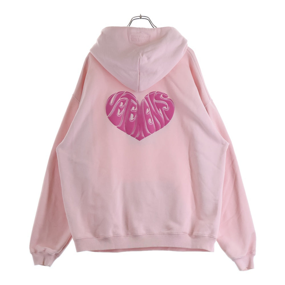 VETEMENTS(ヴェトモン) 21AW DOLPHIN HEARTS HOODIE ドルフィン ハート 両面プリント プルオーバー パーカー スウェット ピンク UA52TR790P
