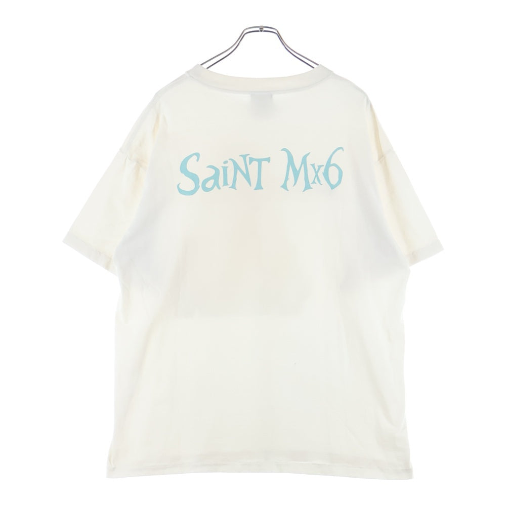 SAINT MICHAEL(セントマイケル) 23SS DS_SS TEE アリスインワンダーランド クルーネック半袖Tシャツ カットソー ホワイト SM-S23-0000-123