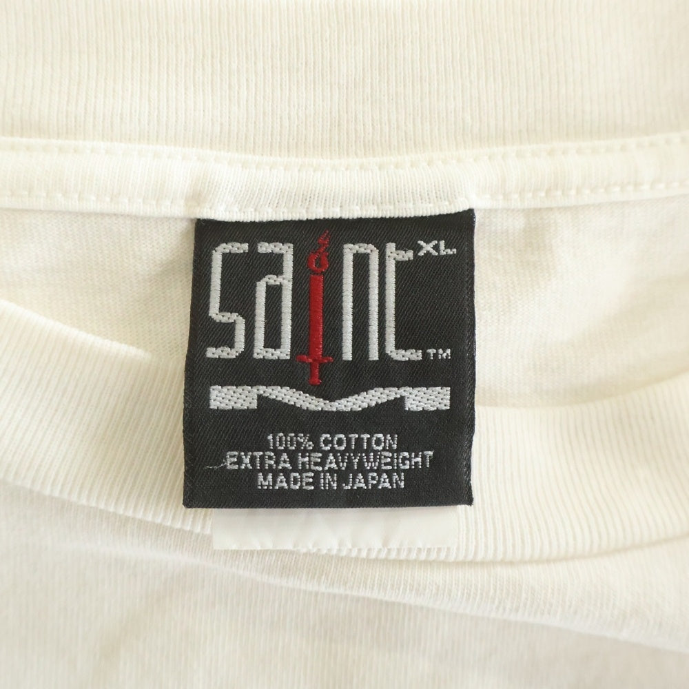 SAINT MICHAEL(セントマイケル) 23SS DS_SS TEE アリスインワンダーランド クルーネック半袖Tシャツ カットソー ホワイト SM-S23-0000-123