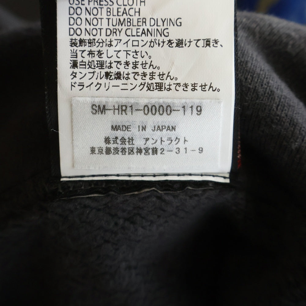 SAINT MICHAEL(セントマイケル) 25AW HOODIE ANARCHY アナーキー カットオフ プルオーバーフーディー パーカー ブラック SM-HR1-0000-119