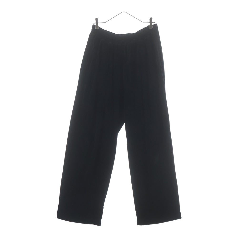 Graphpaper(グラフペーパー) 24AW Compact Velour Easy Pants コンパクト ベロアイージーパンツ ブラック GM243-70292