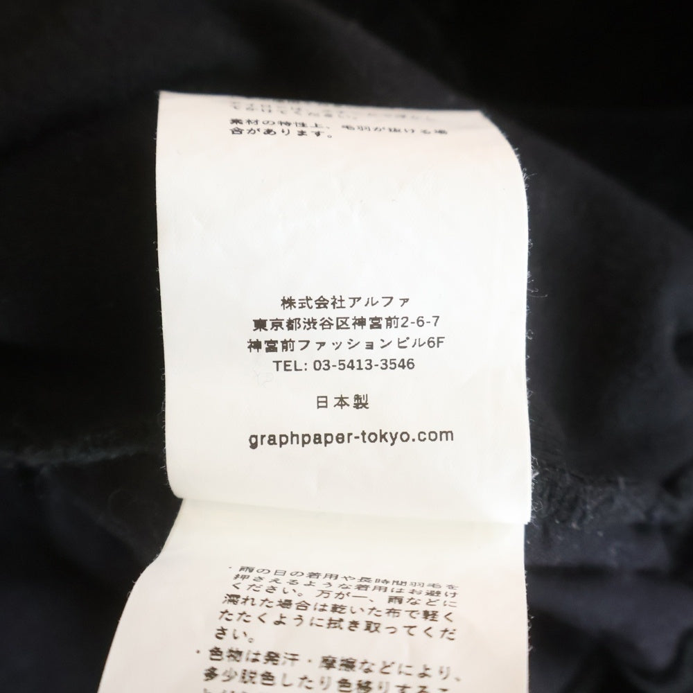 Graphpaper(グラフペーパー) 24AW Compact Velour Easy Pants コンパクト ベロアイージーパンツ ブラック GM243-70292