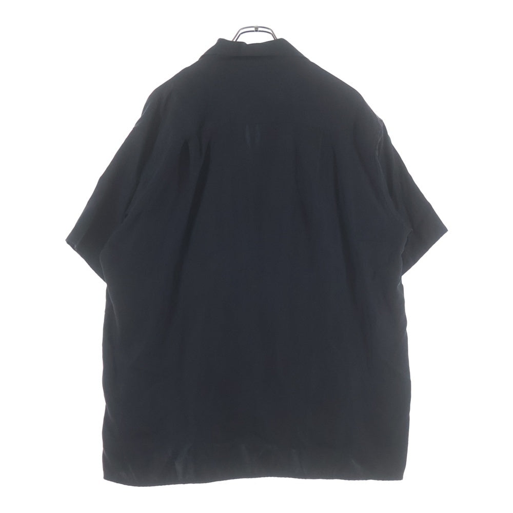 YOKE(ヨーク) 25SS CUPRO OPEN COLLAR SHIRT キュプラ オープンカラー 半袖シャツ ブラック YK25SS0941SH