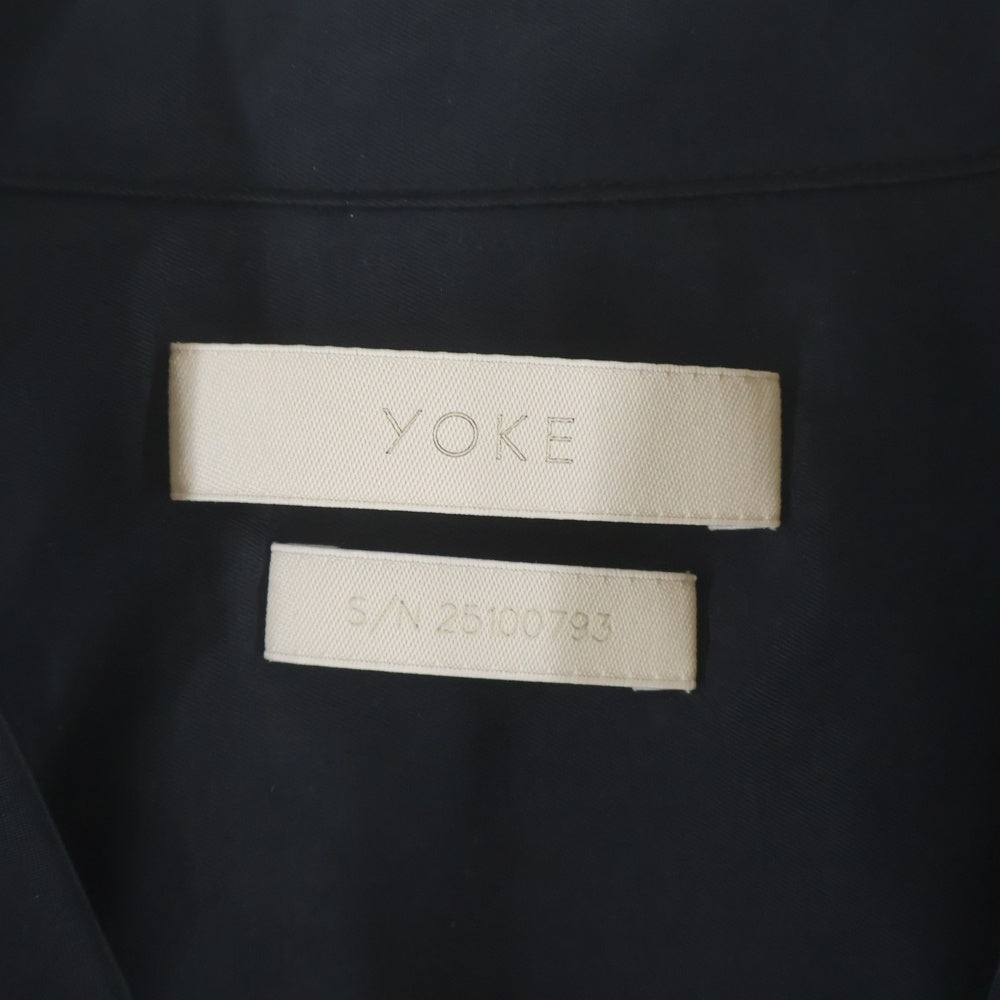 YOKE(ヨーク) 25SS CUPRO OPEN COLLAR SHIRT キュプラ オープンカラー 半袖シャツ ブラック YK25SS0941SH