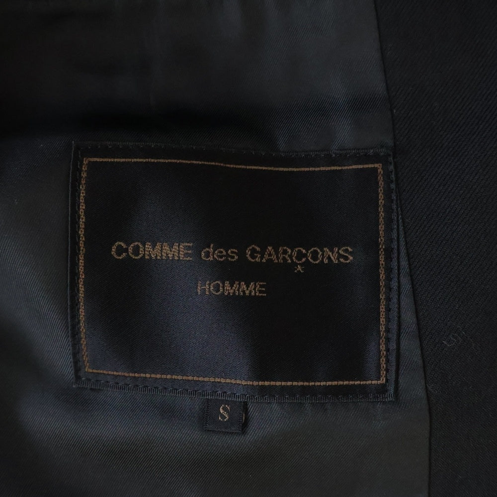 COMME des GARCONS HOMME(コムデギャルソンオム) 90AW ARCHIVE ステンカラー ラグランスリーブ ノーベント ボタンアップ ウールロングコート ブラック HC-05007S アーカイブ