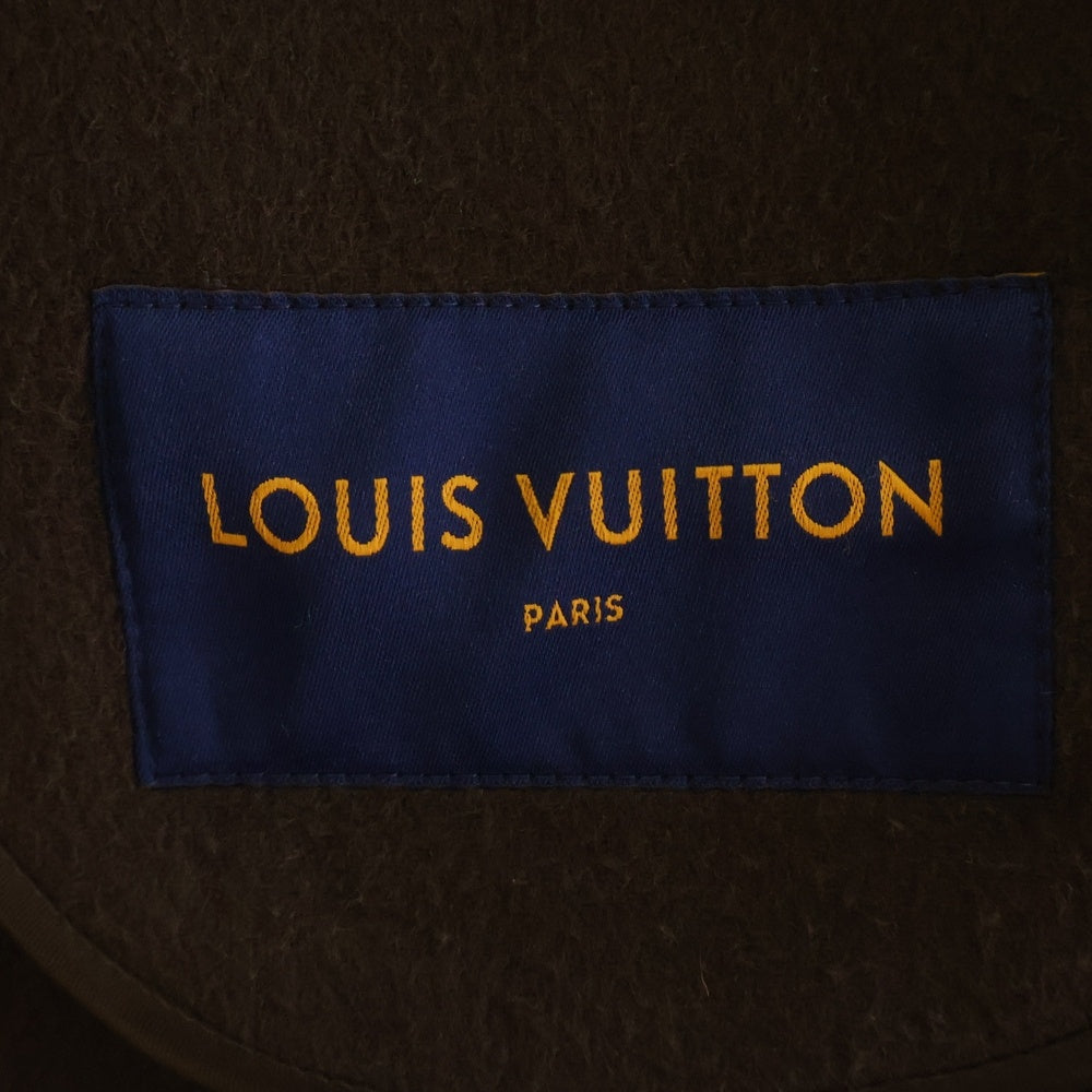 LOUIS VUITTON(ルイヴィトン) 22SS ×NIGO ニゴ モノグラム トランク ストライプ クロップドピーコート ブラウン RM221M I91 HMC01E