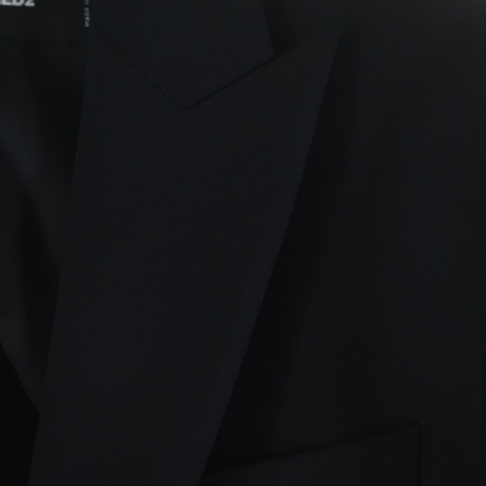 DSQUARED2(ディースクエアード) 21SS アームパッチデザイン ウール ポリウレタン テーラードジャケット ブラック S74BN1043