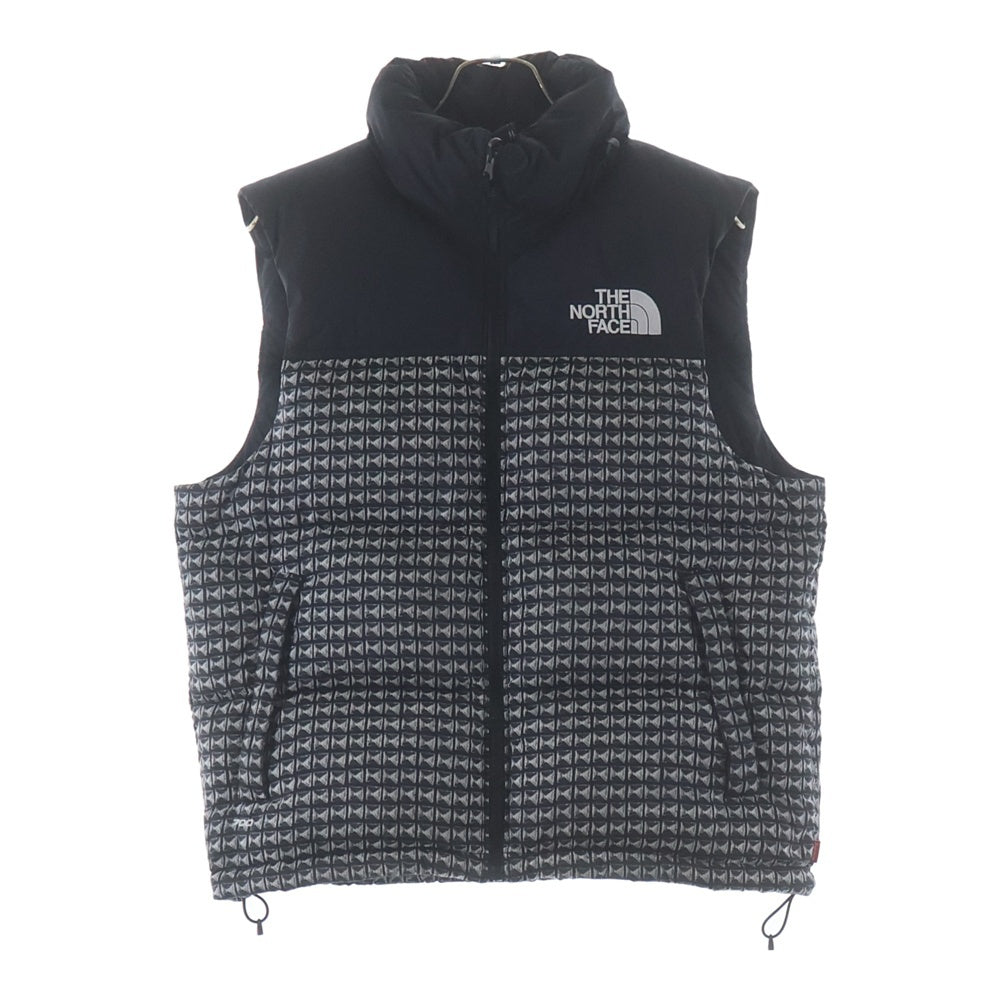 SUPREME(シュプリーム) 21SS×THE NORTH FACE Studded Nuptse Vest Black スタッズ ヌプシ ブラック ダウンベスト グレー/ブラック NF0A5IQX