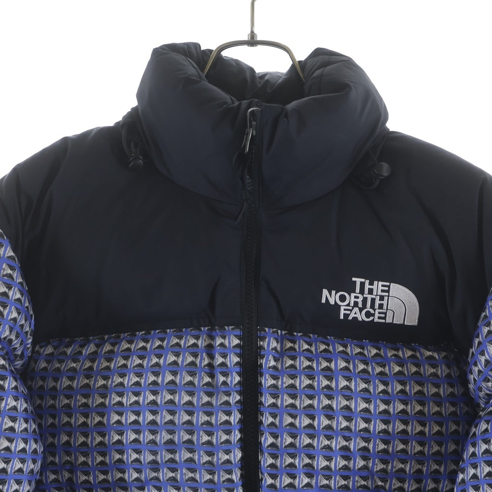 SUPREME(シュプリーム) 21SS×THE NORTH FACE Studded Nuptse Jacket スタッズ ヌプシ ダウンジャケット ブルー/ブラック ND42100I