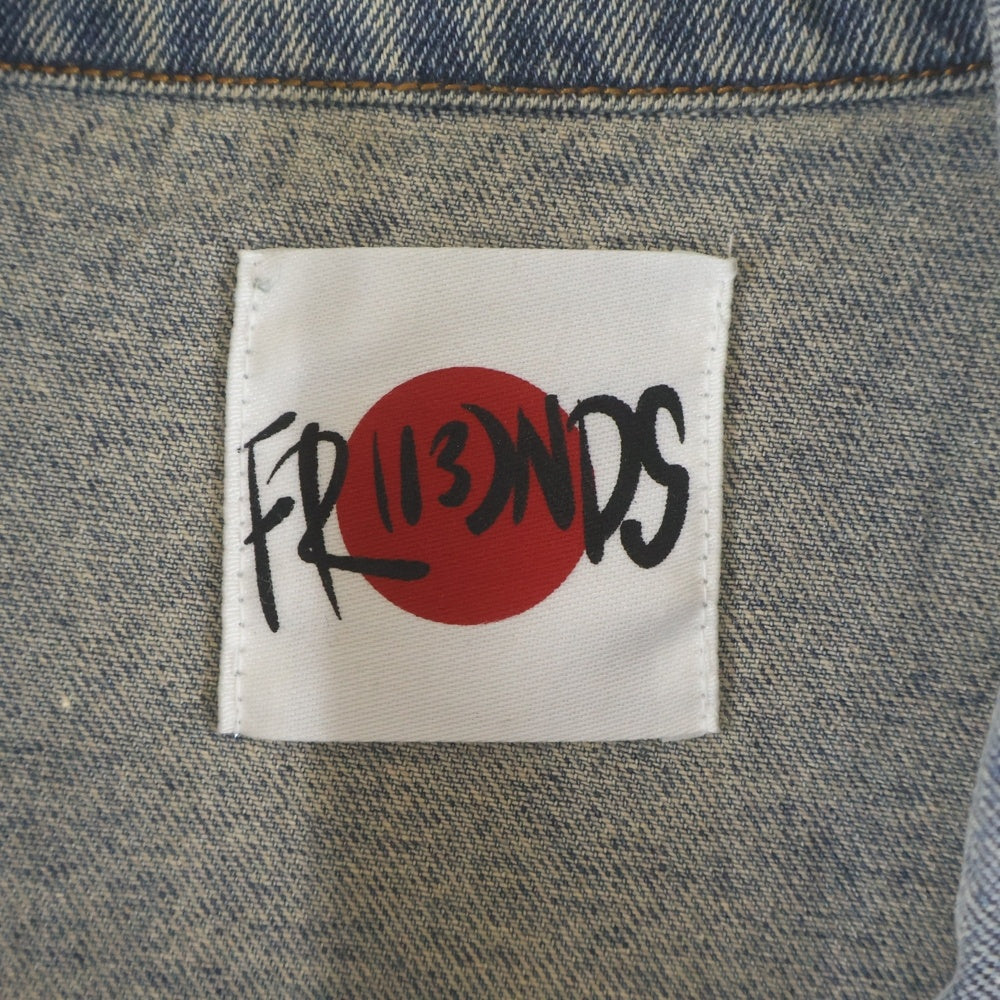 FR(13)NDS(フレンズ) 9oz DENIM JACKET ナインオンス ダメージ加工 デニムトラッカージャケット インディゴ 24A-BSL049-RF