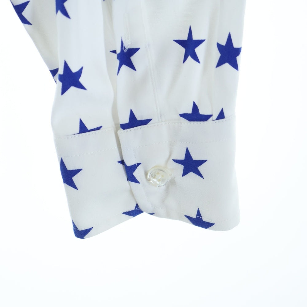 WACKO MARIA(ワコマリア) 15SS 星柄 ロングスリーブ コットンシャツ ホワイト/ブルー 15SS-P-SHI-07