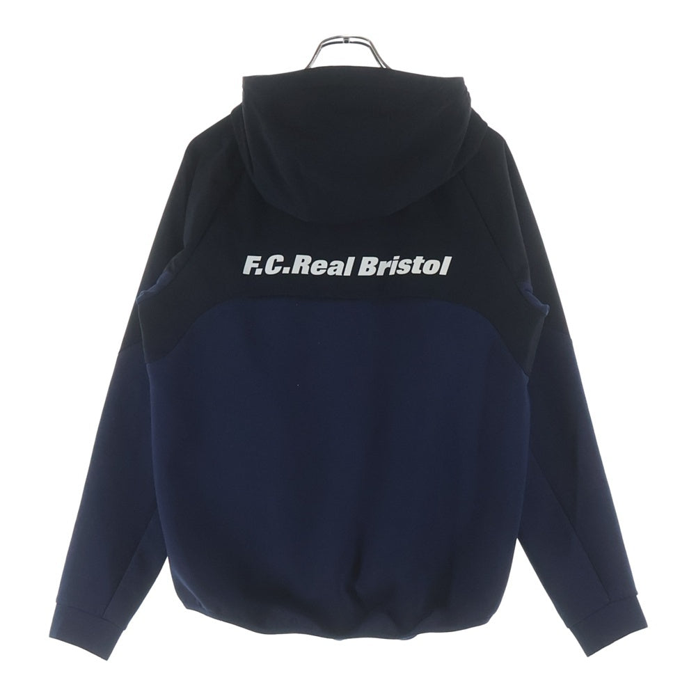 F.C.R.B./F.C.Real Bristol/FCRB(エフシーアールビー/エフシーレアルブリストル) 19SS VENTILATION HOODIE ベントレーション ジップアップパーカー フーディー ブラック/ネイビー FCRB-190019