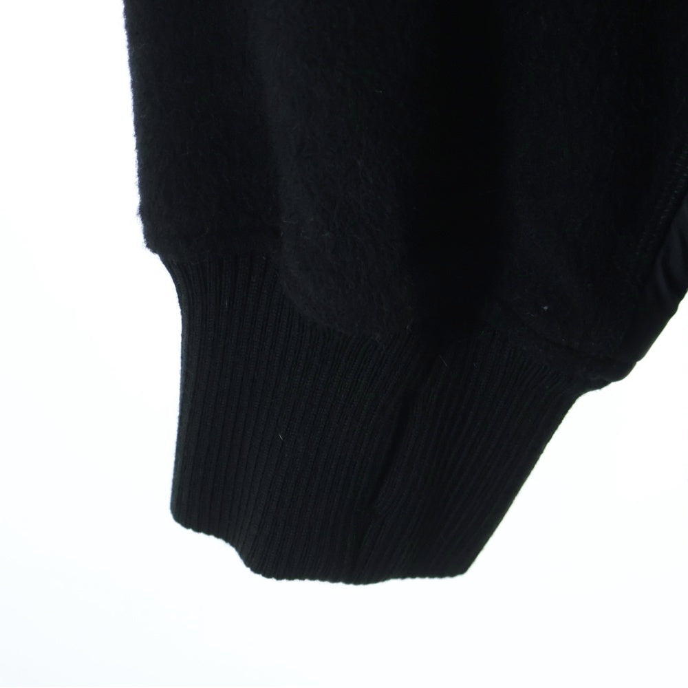 Y-3(ワイスリー) 22AW U LEOPARD FLEECE JACKET 胸ロゴ ウールフリースジャケット ブラック HN1969