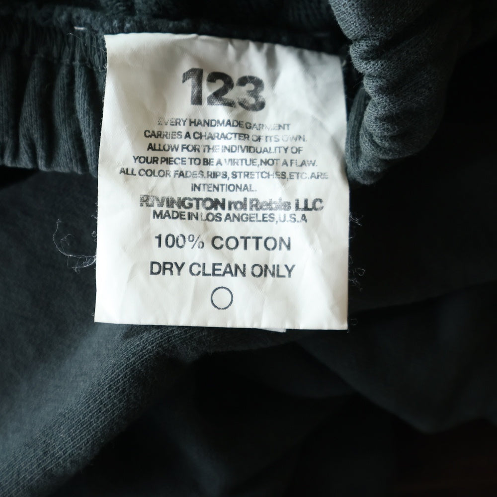 RRR123 RIVINGTON roi Rebis(リヴィントンロイレビス) ROUCHE ドッキング加工 スウェットパンツ グレー