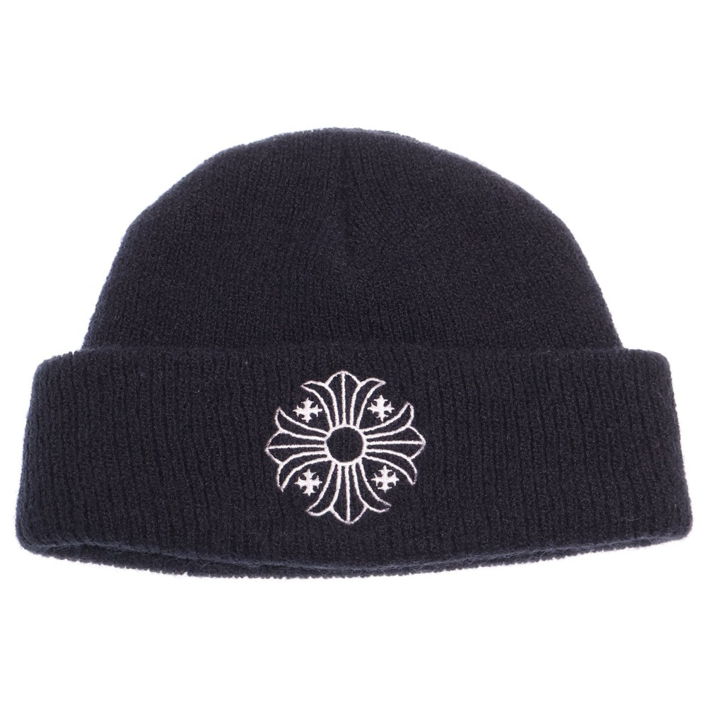 CHROME HEARTS(クロムハーツ) WOOL WATCH CAP フロントエンブロイダリー ウール ワッチ ニット ビーニー 帽子 ブラック
