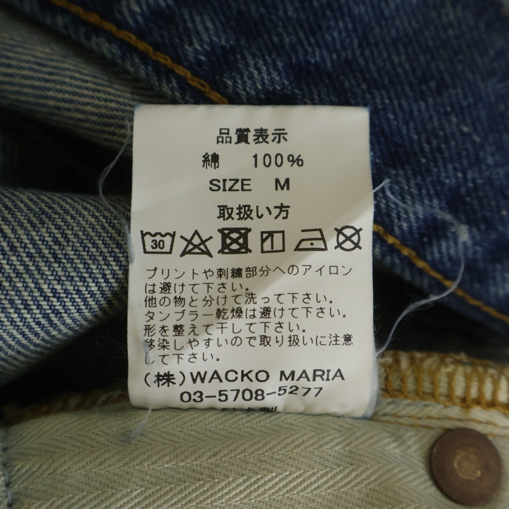 WACKO MARIA(ワコマリア) 25AW DENIM PANTS ロゴエンブロイダリー ジップフライ デニムパンツ ジーンズ インディゴ 25FW-WMP-PT03