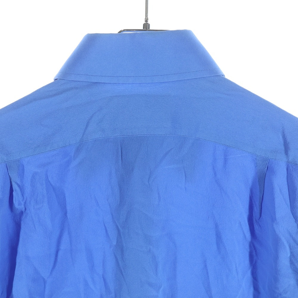 GUCCI(グッチ) SILK SHIRT シルク くるみボタン ボタンアップ 長袖シャツ ブルー 736991 Z605B