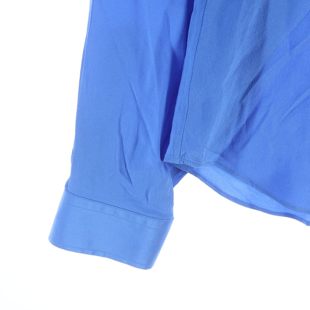 GUCCI(グッチ) SILK SHIRT シルク くるみボタン ボタンアップ 長袖シャツ ブルー 736991 Z605B