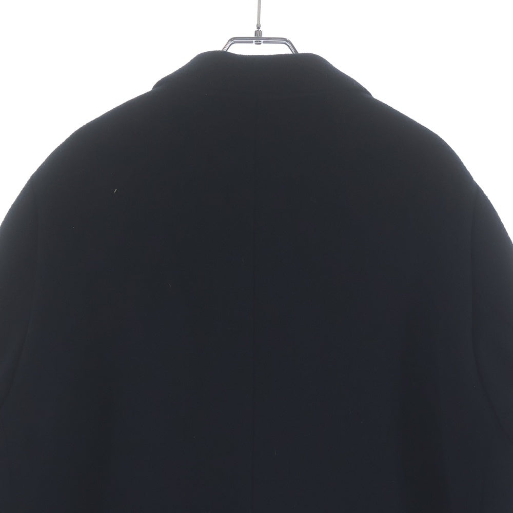 AURALEE(オーラリー) DOUBLE CLOTH LIGHT MELTON CHESTERFIELD COAT ダブルクロス ライトメルトン チェスターフィールド トレンチコート ブラック JK25-2412-81
