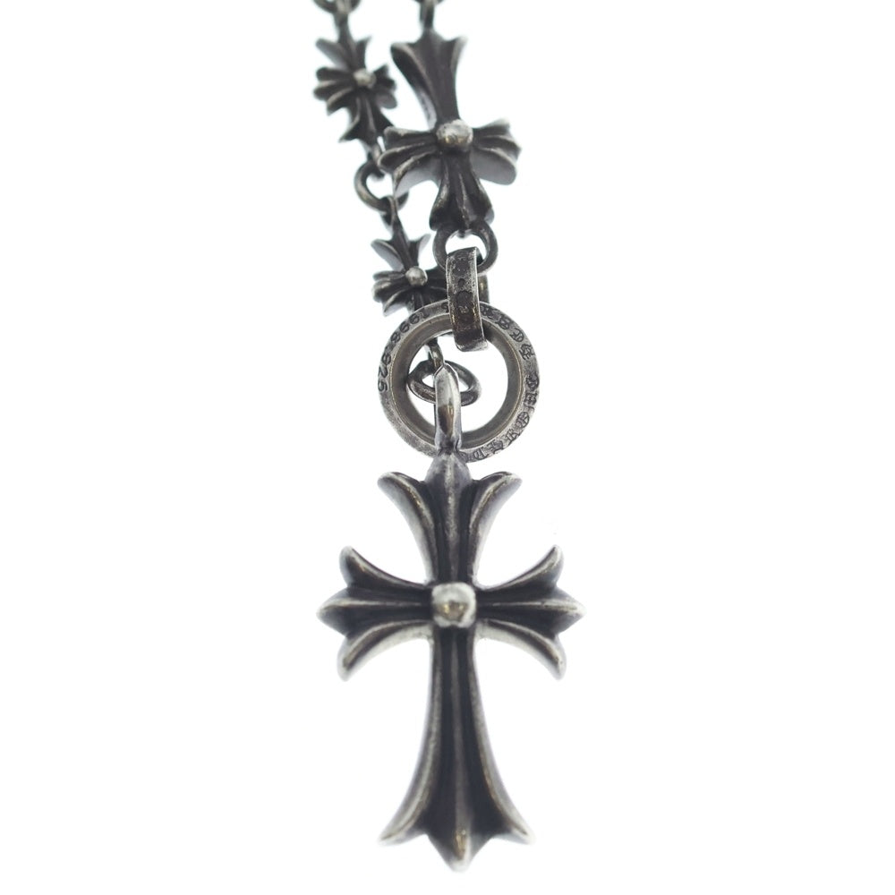 CHROME HEARTS(クロムハーツ) CHKE CHN TNYE W CH CRS タイニーE チョークチェーン ロザリオ ネックレス シルバー BCA226