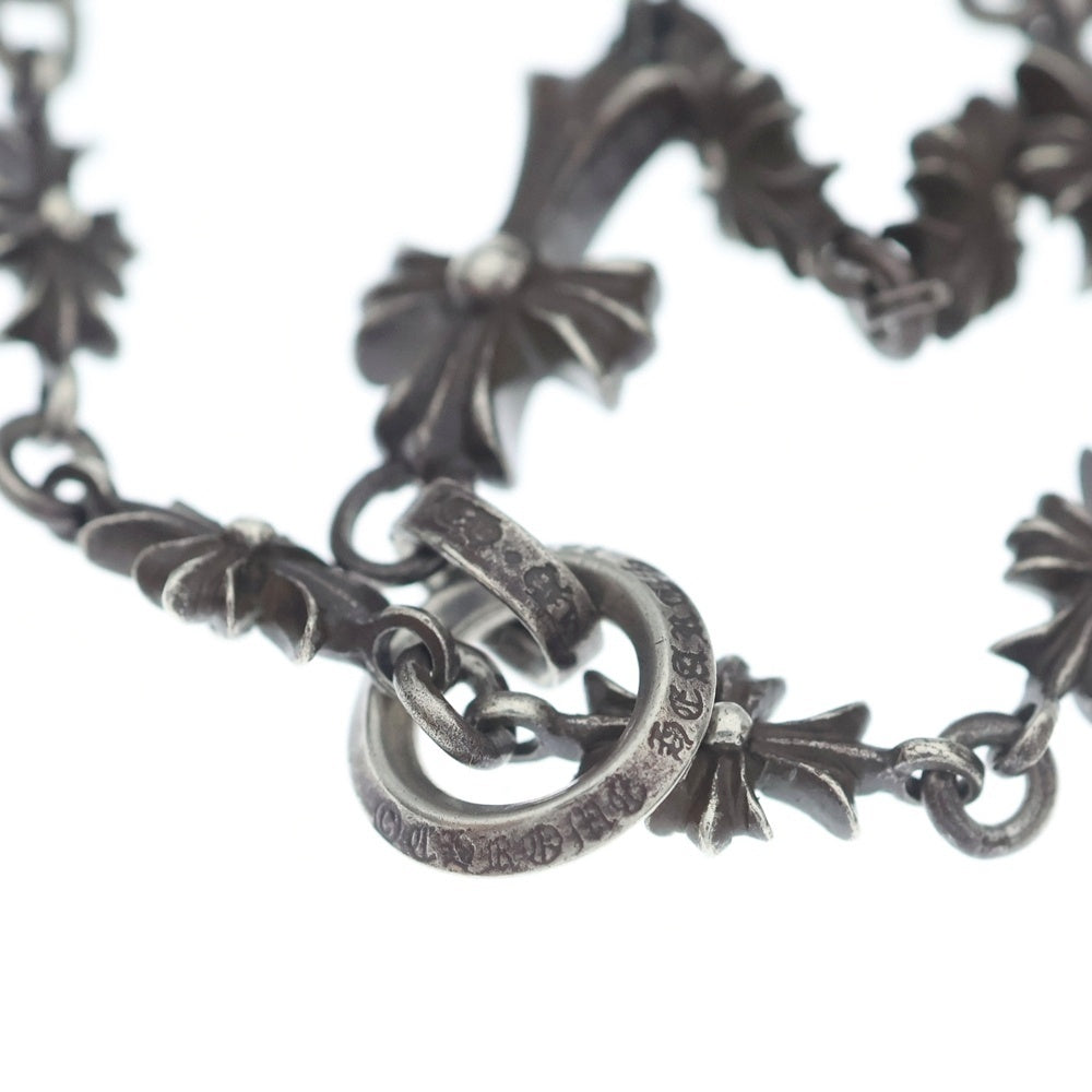 CHROME HEARTS(クロムハーツ) CHKE CHN TNYE W CH CRS タイニーE チョークチェーン ロザリオ ネックレス シルバー BCA226
