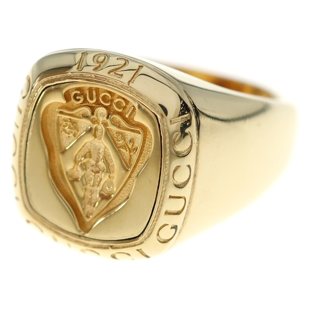 GUCCI(グッチ) SIGNET RING コートオブアームズエングレーブ シグネットリング 指輪 ゴールド