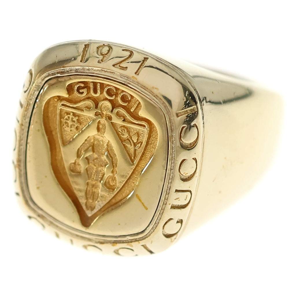 GUCCI(グッチ) SIGNET RING コートオブアームズエングレーブ シグネットリング 指輪 ゴールド レディース