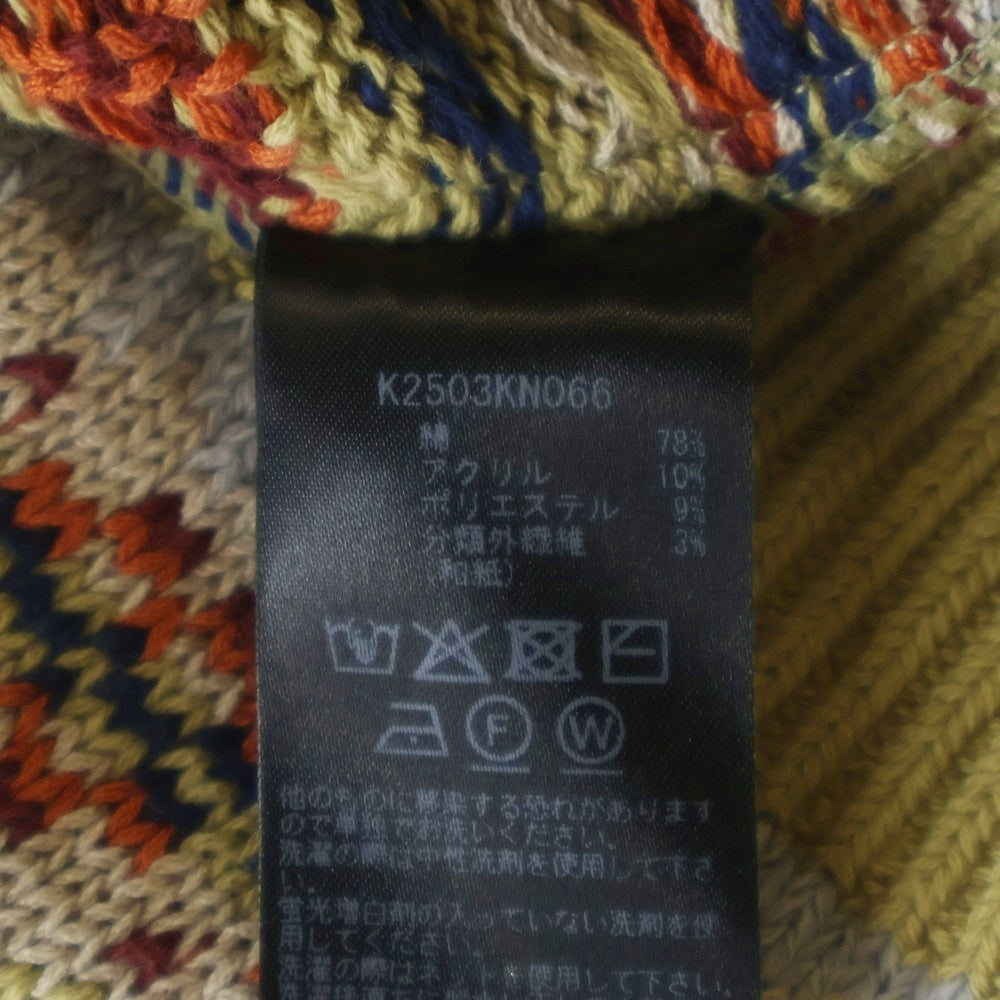 KAPITAL(キャピタル) 5G フェアアイル ハーフZIPベスト ライトグリーン K2503KN066