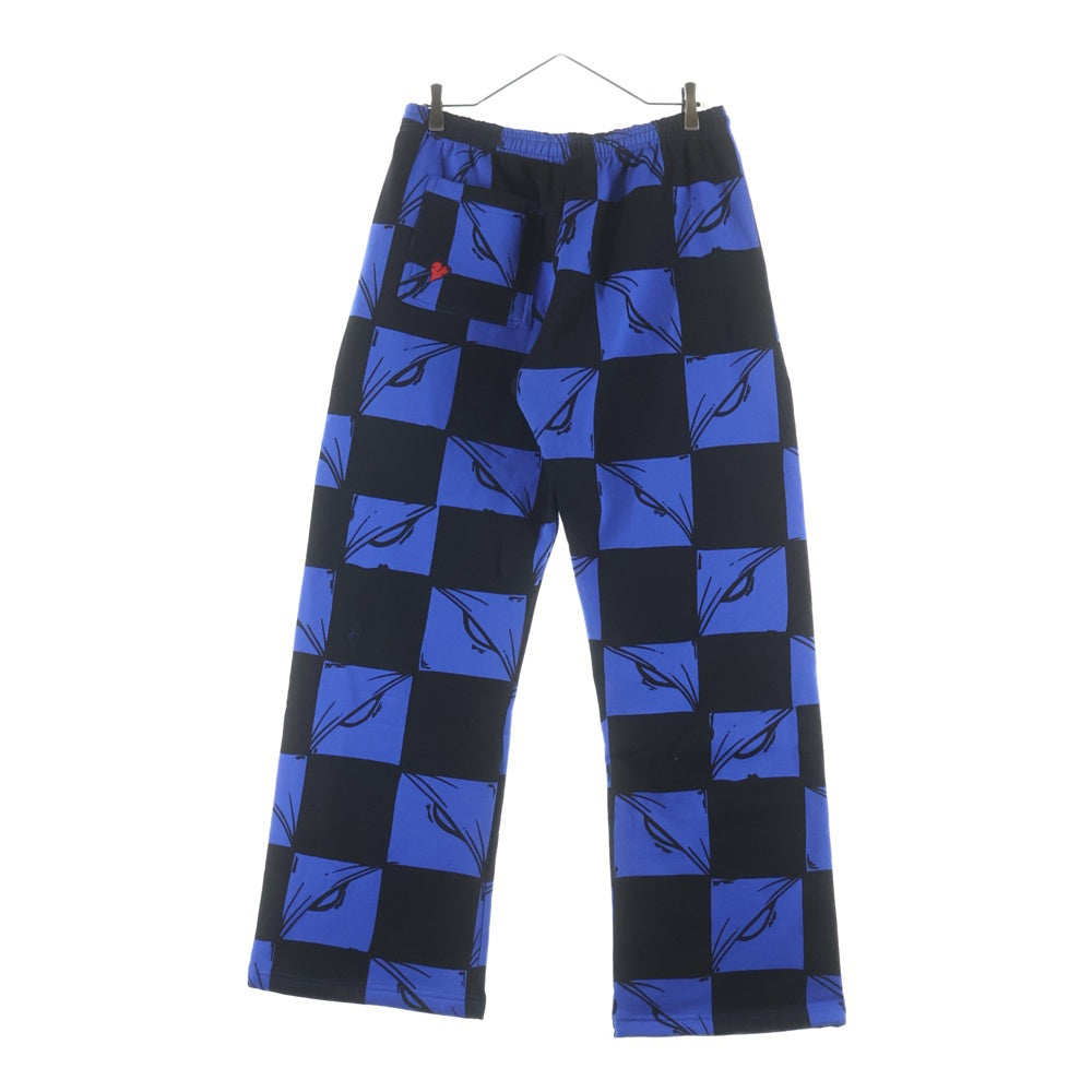 ANTI PROMO(アンチプロモ) 99EYES SWATPANTS MATTY BOY プリントスウェットパンツ ブルー