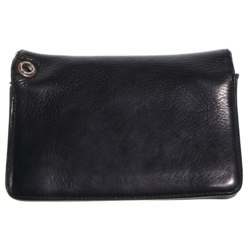 CHROME HEARTS(クロムハーツ) 2ZIP 2ジップ クロスボールボタンレザーウォレット 財布 ブラック