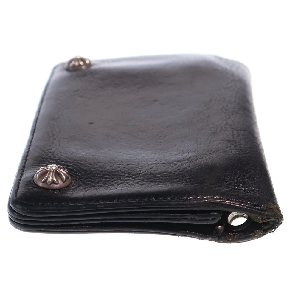 CHROME HEARTS(クロムハーツ) 2ZIP 2ジップ クロスボールボタンレザーウォレット 財布 ブラック