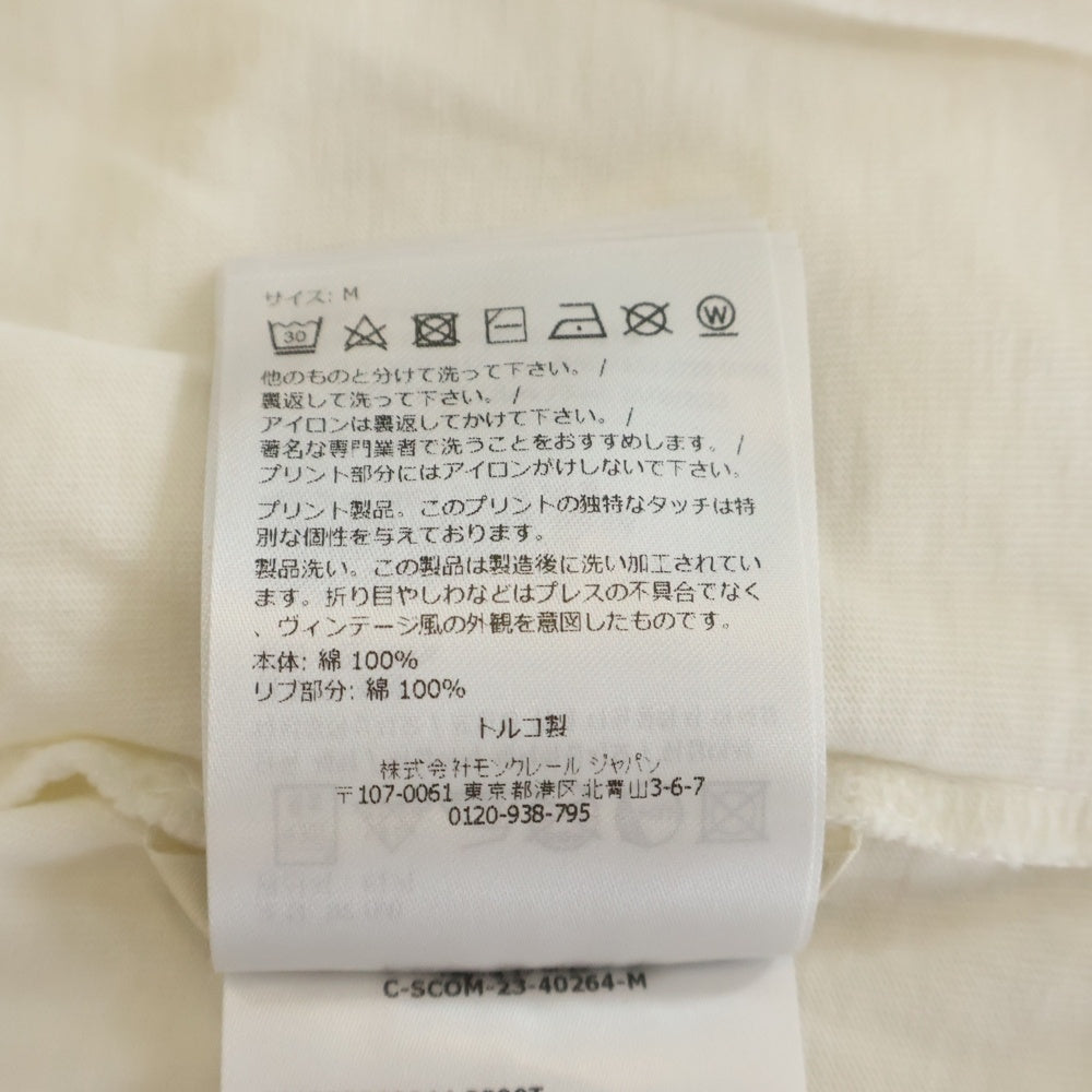 MONCLER(モンクレール) 24SS T-SHIRT ネック3Dロゴ クルーネック半袖Tシャツカットソー ホワイト J10918C00044 8390T