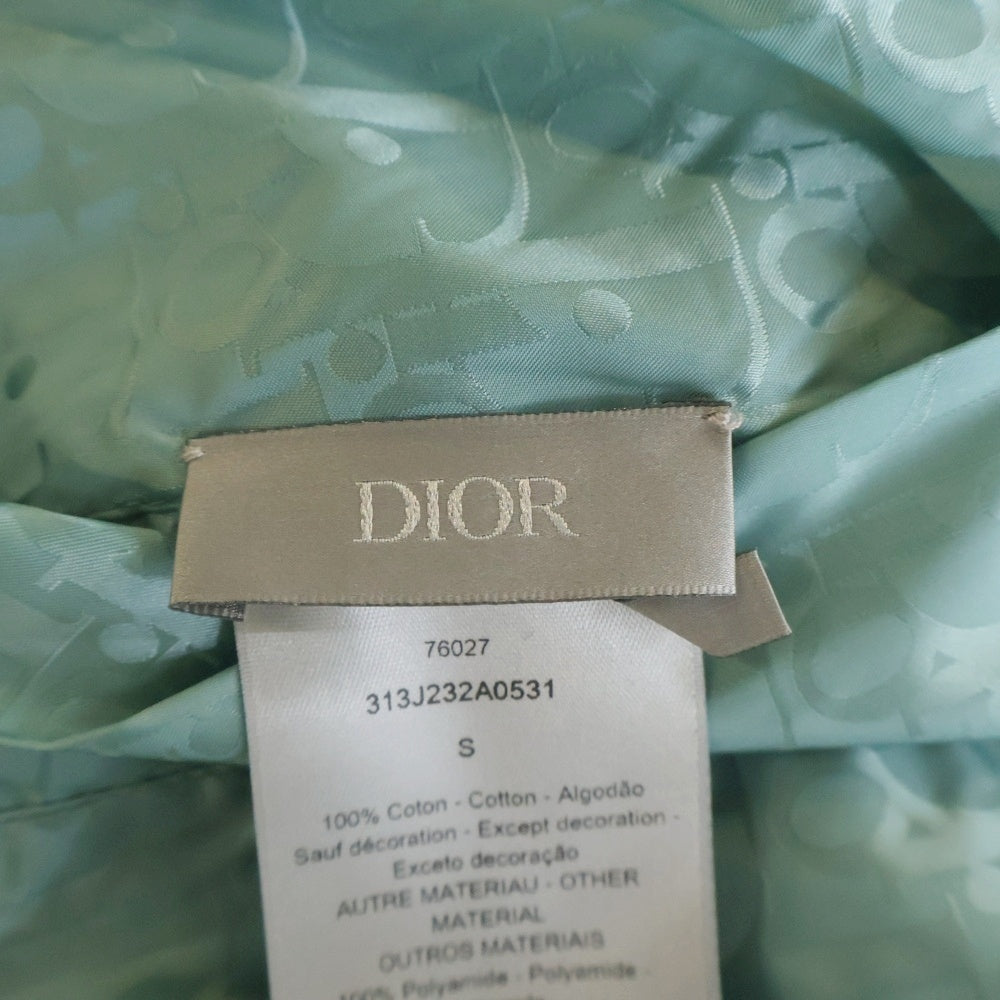 DIOR(ディオール) 23SS オブリーク ロゴエンブロイダリー リバーシブル ジップアップフーディ パーカー グリーン 313J232A0531
