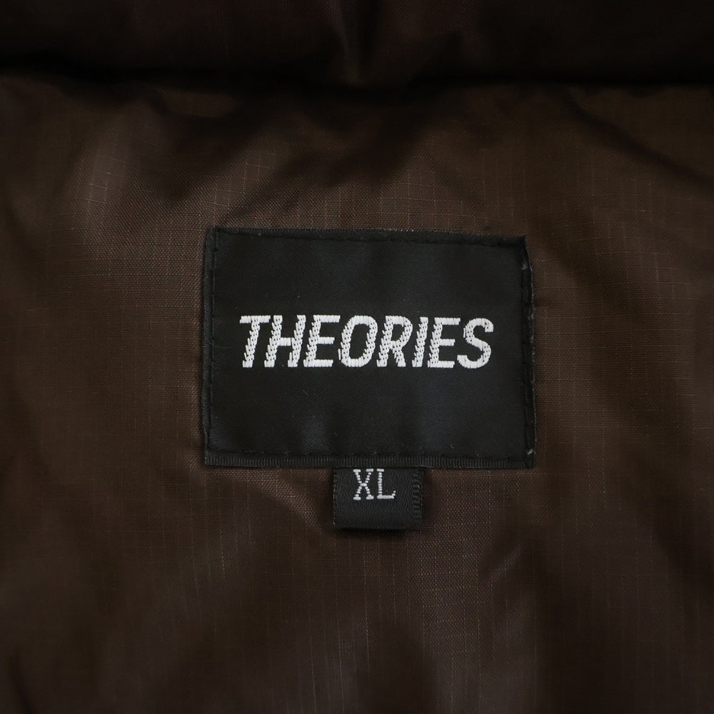 NO BRAND(ノーブランド) THEORIES OF ATLANTIS(セオリーズ) BRICK PUFFER JACKET フーデッドパファージャケット ブラウン
